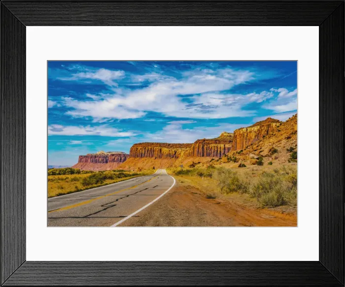 Framed Print : Colorful Cliffs, Highway 211, Canyonlands National Park, Needles District, Utah