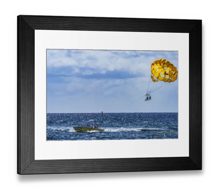 Framed Print : Two people parasailing, Fort Lauderdale, Florida