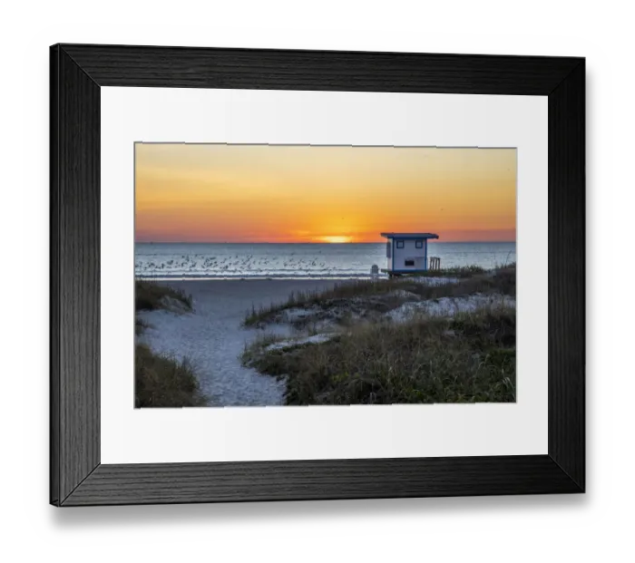 Framed Print : USA, Florida, Port Canaveral. Sunrise over the Atlantic