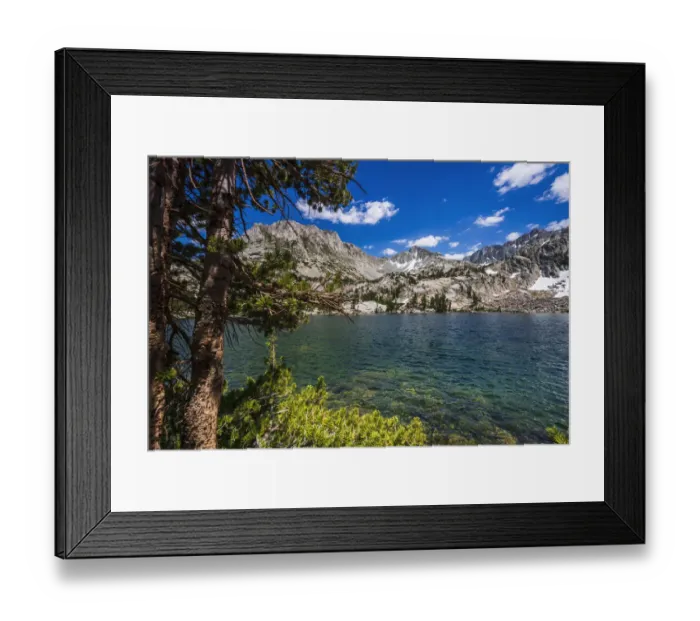 Framed Print : Treasure Lake under the Sierra Crest, John Muir Wilderness, Sierra Nevada Mountains