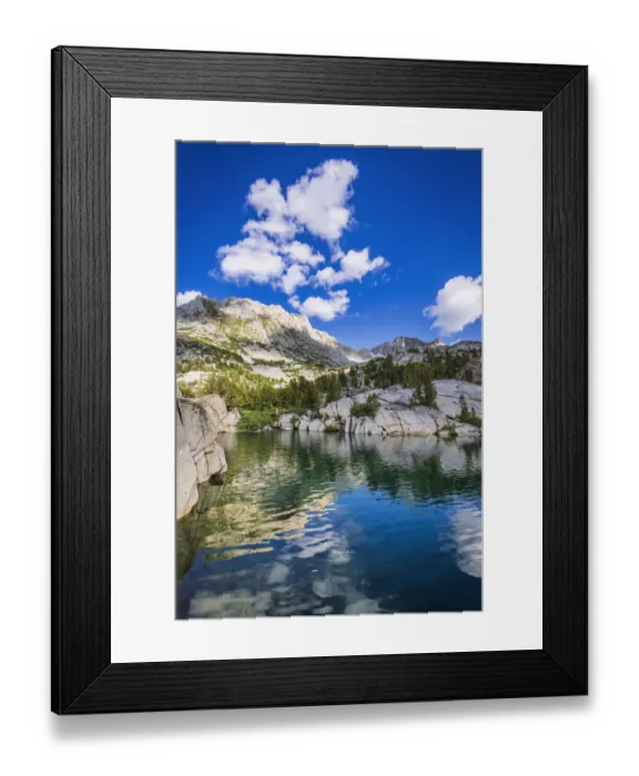 Framed Print : Treasure Lake, John Muir Wilderness, Sierra Nevada Mountains, California, USA