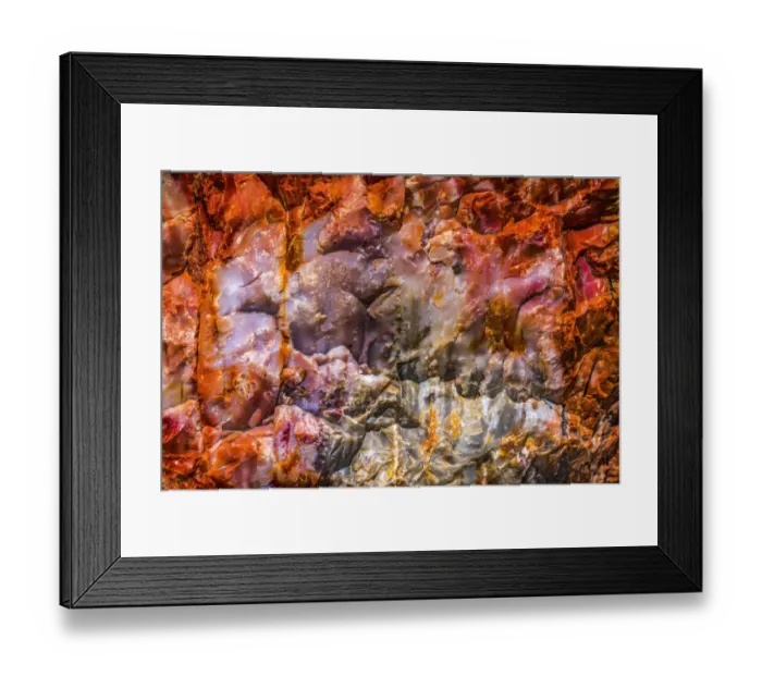 Framed Print : Red, orange and yellow petrified wood abstract, Blue Mesa, Petrified Forest National Park Framed Print : Red, orange and yellow petrified wood abstract, Blue Mesa, Petrified Forest National Park