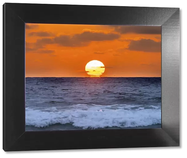 Sunset Waves Sun Horizon La Jolla Shores Beach San Diego California