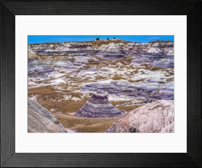 Framed Print : Hikers trail, Blue Mesa, Painted Desert, Petrified Forest National Park, Arizona