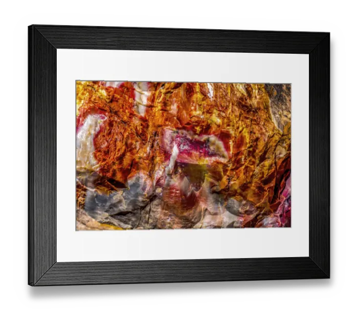 Framed Print : Red, orange and yellow petrified wood abstract, Blue Mesa, Petrified Forest National Park Framed Print : Red, orange and yellow petrified wood abstract, Blue Mesa, Petrified Forest National Park