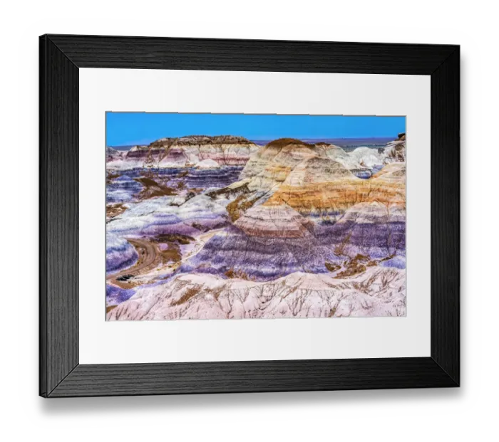 Framed Print : Blue Mesa Trail, Painted Desert, Petrified Forest National Park, Arizona Framed Print : Blue Mesa Trail, Painted Desert, Petrified Forest National Park, Arizona