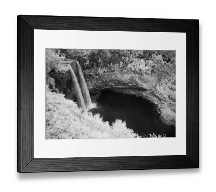 Framed Print : USA, Hawaii, Kauai, Infrared Island of Wailua Falls Kauai, HI Framed Print : USA, Hawaii, Kauai, Infrared Island of Wailua Falls Kauai, HI