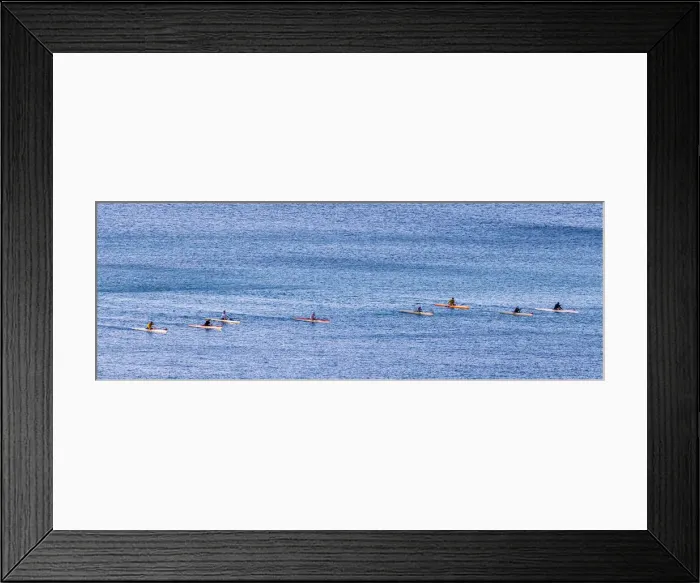 Framed Print : Canoe Club exercising. Waikiki, Oahu, Hawaii Framed Print : Canoe Club exercising. Waikiki, Oahu, Hawaii
