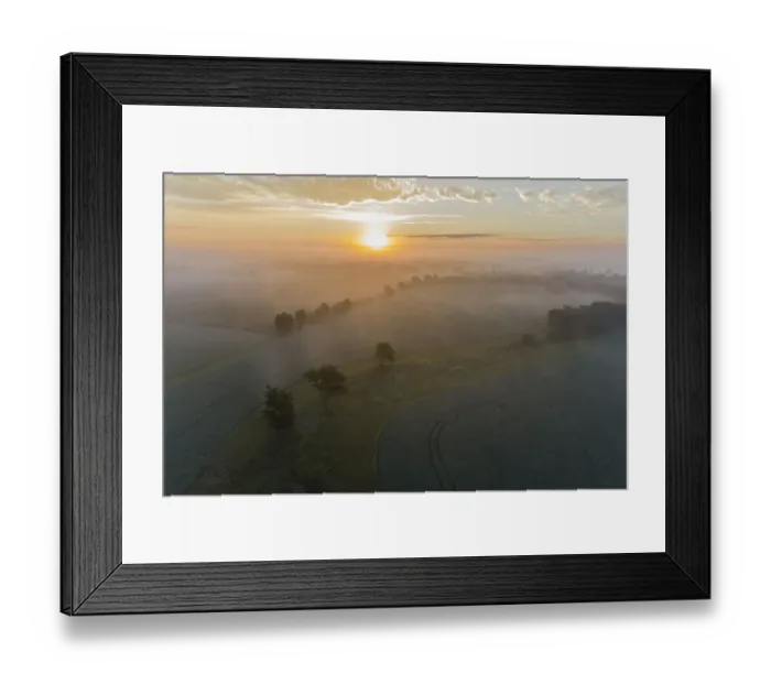 Framed Print : Sunrise and fog, Marion County, Illinois Framed Print : Sunrise and fog, Marion County, Illinois