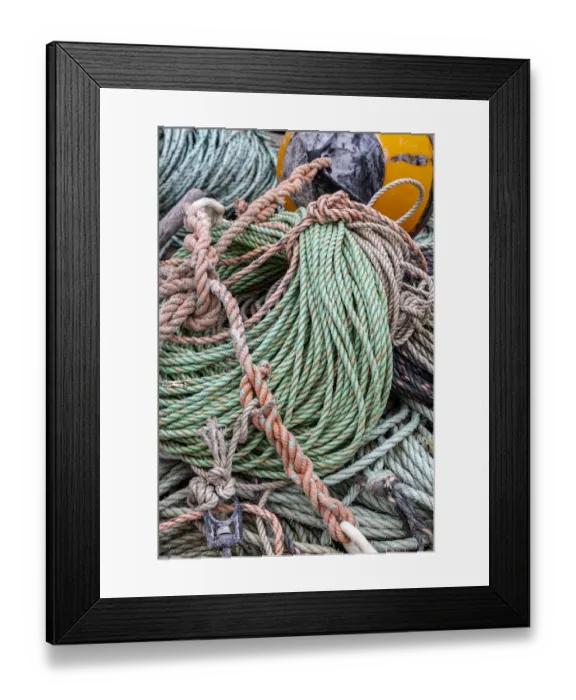 Framed Print : Lobster rope in Bernard, Maine, USA Framed Print : Lobster rope in Bernard, Maine, USA