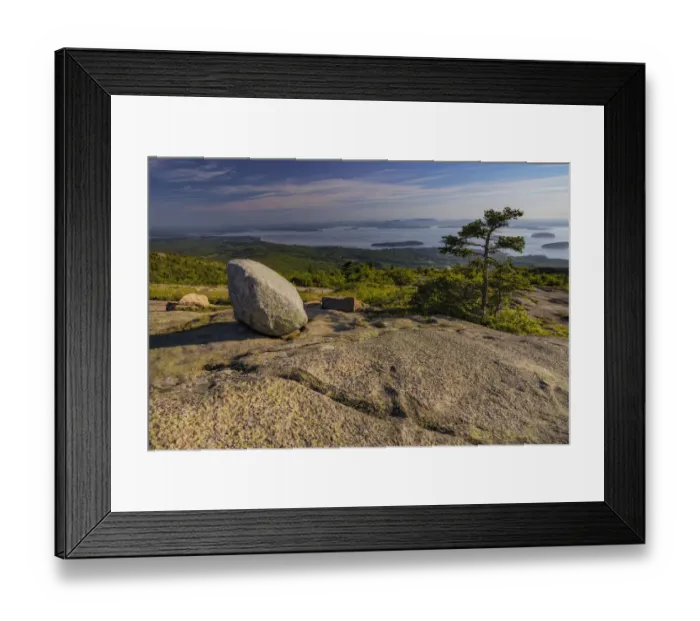 Framed Print : View from Cadillac Mountain looking down onto Frenchman Bay in Acadia National Park Framed Print : View from Cadillac Mountain looking down onto Frenchman Bay in Acadia National Park