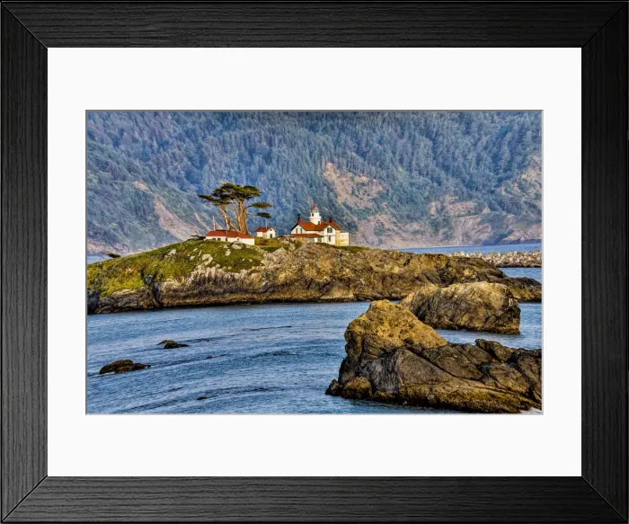 Framed Print : USA, California, Crescent City, Battery Light House