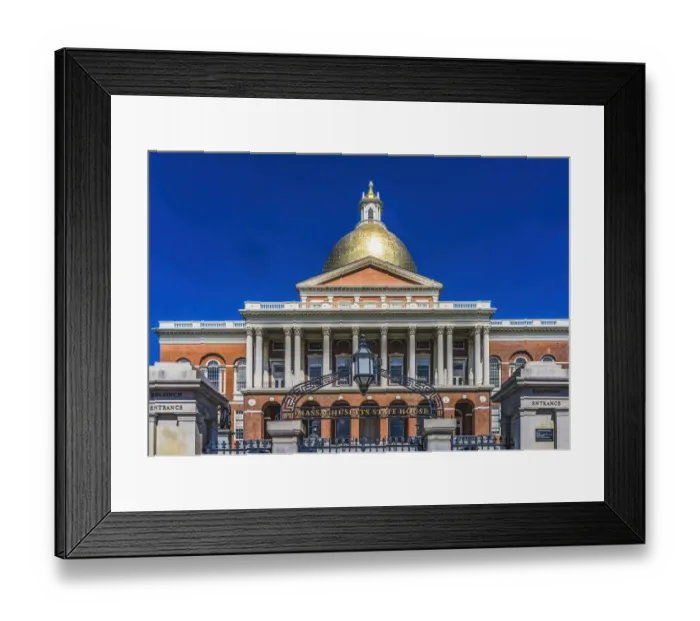 Framed Print : Golden Dome State House State Legislature Governor Office, Boston, Massachusetts Framed Print : Golden Dome State House State Legislature Governor Office, Boston, Massachusetts