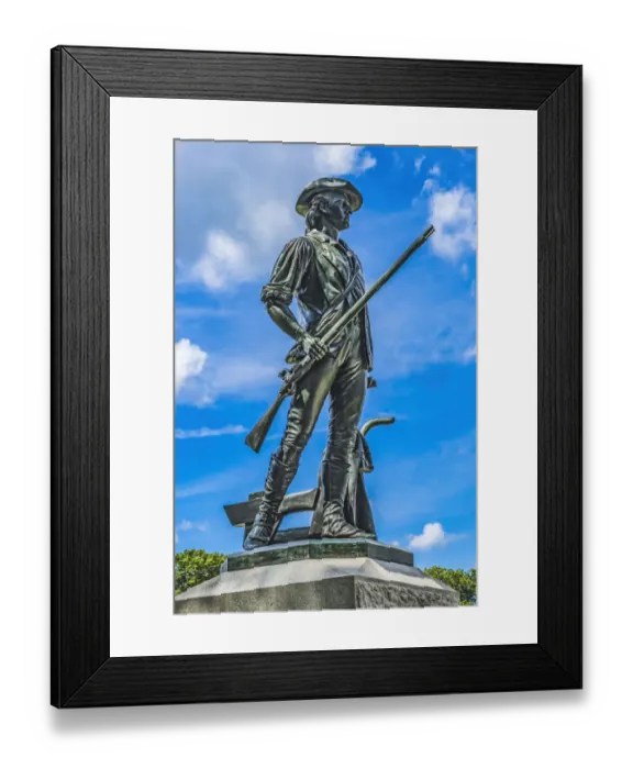 Framed Print : The Minute Man statue, Old North Bridge, Minute Man National Historical Park Framed Print : The Minute Man statue, Old North Bridge, Minute Man National Historical Park