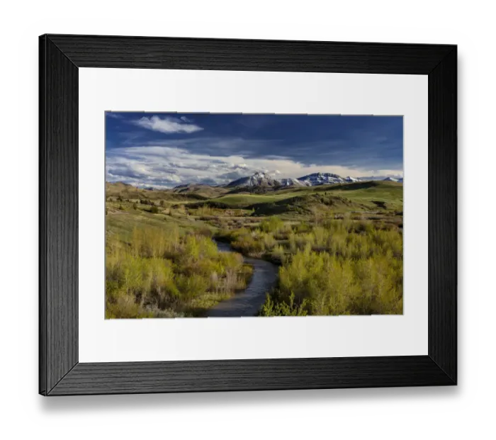 Framed Print : Elk Creek with fresh snow on Steamboat Mountain along the Rocky Mountain Front near Framed Print : Elk Creek with fresh snow on Steamboat Mountain along the Rocky Mountain Front near