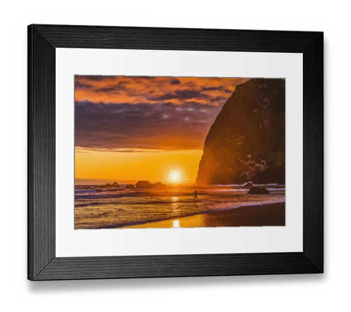 Framed Print : Playing birds colorful sunset, Haystack Rock, Canon Beach, Clatsop County, Oregon Framed Print : Playing birds colorful sunset, Haystack Rock, Canon Beach, Clatsop County, Oregon