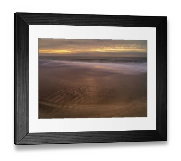 Framed Print : USA, New Jersey, Cape May National Seashore. Sunrise on shore