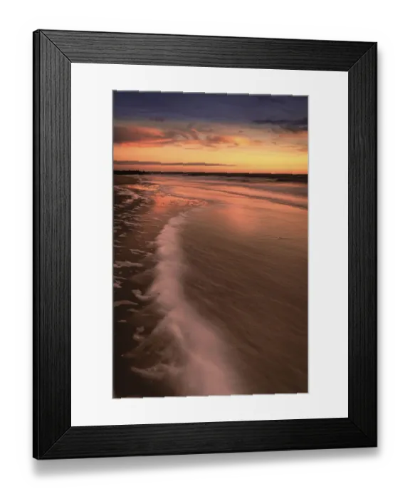 Framed Print : USA, New Jersey, Cape May National Seashore. Sunrise on ocean shore