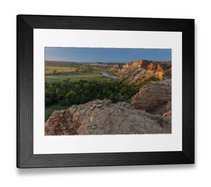 Framed Print : Red Cliffs above the Little Missouri River in the Little Missouri National Grasslands Framed Print : Red Cliffs above the Little Missouri River in the Little Missouri National Grasslands