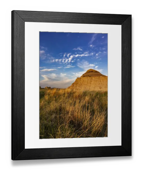 Framed Print : Badlands formations in Theodore Roosevelt National Park, North Dakota, USA Framed Print : Badlands formations in Theodore Roosevelt National Park, North Dakota, USA