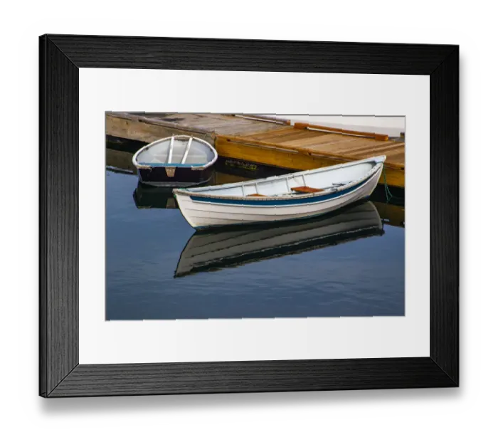 Framed Print : USA, New England, Maine, Mt. Desert, Southwest Harbor with wooden boats