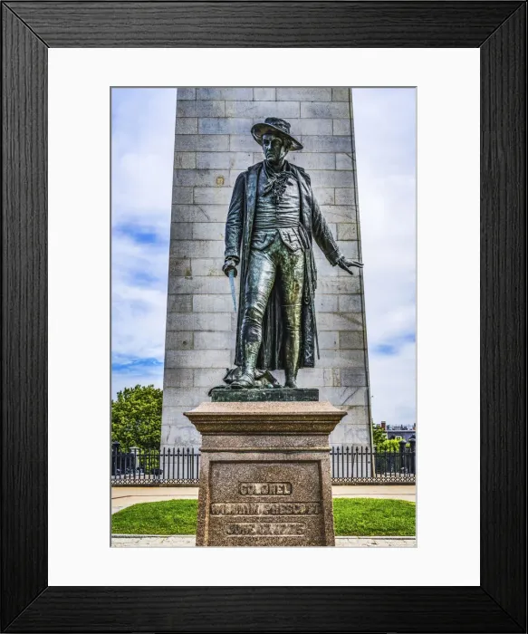 Framed Print : William Prescott Statue, Bunker Hill Battle Monument, Charlestown, Boston, Massachusetts Framed Print : William Prescott Statue, Bunker Hill Battle Monument, Charlestown, Boston, Massachusetts
