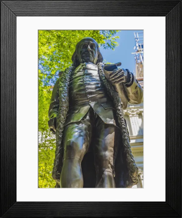 Framed Print : Benjamin Franklin Statue, Boston, Massachusetts. Front of the Boston Latin School founded Framed Print : Benjamin Franklin Statue, Boston, Massachusetts. Front of the Boston Latin School founded