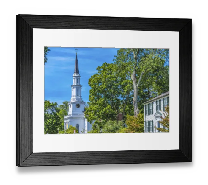 Framed Print : First Parish Church, Harrington House, Lexington Battle Green, Massachusetts Framed Print : First Parish Church, Harrington House, Lexington Battle Green, Massachusetts