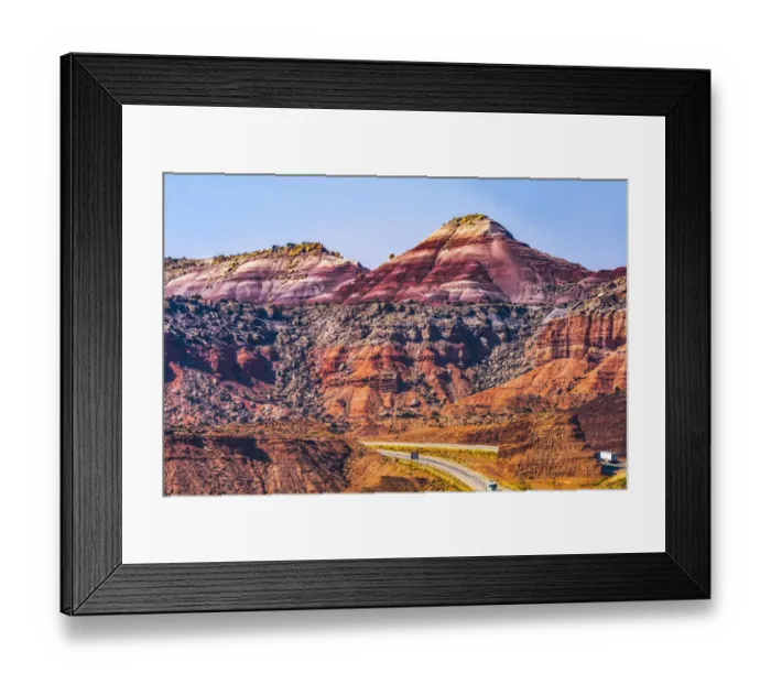 Framed Print : Colorful Red Canyon, Castle Valley, I-70 Highway, Utah