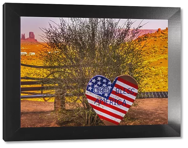 God Bless America sign, Monument Valley, Utah