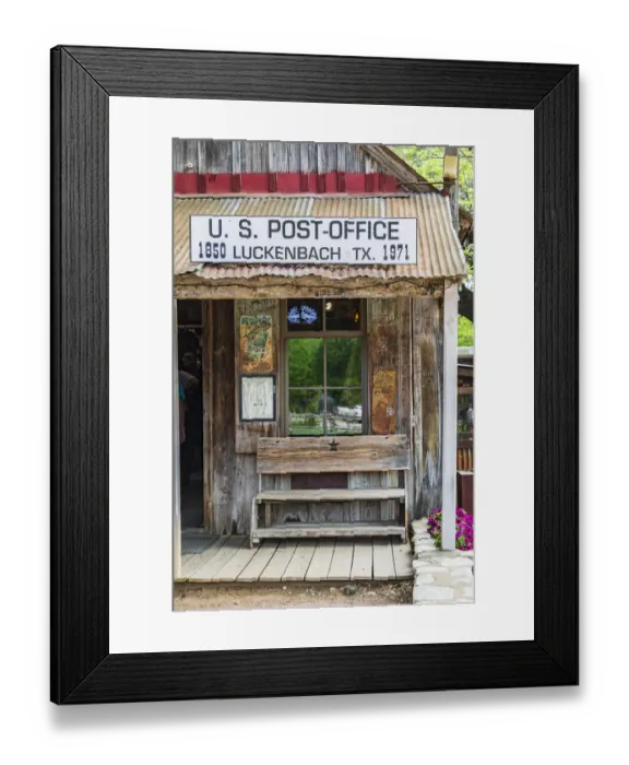 Framed Print : Luckenbach, Texas, USA. Small town post office in Luckenbach, Texas. (Editorial Use Only) Framed Print : Luckenbach, Texas, USA. Small town post office in Luckenbach, Texas. (Editorial Use Only)