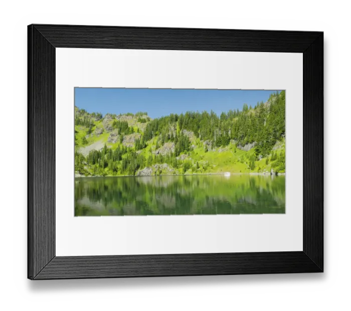 Framed Print : Washington State, Central Cascades, Rampart Ridge, Lake Lillian Framed Print : Washington State, Central Cascades, Rampart Ridge, Lake Lillian