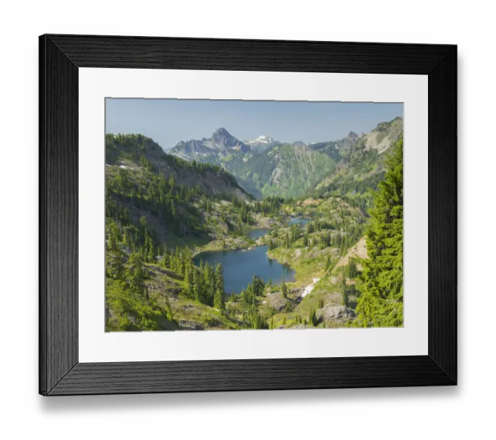 Framed Print : Washington State, Central Cascades, Rampart Ridge, Rampart Lakes Framed Print : Washington State, Central Cascades, Rampart Ridge, Rampart Lakes