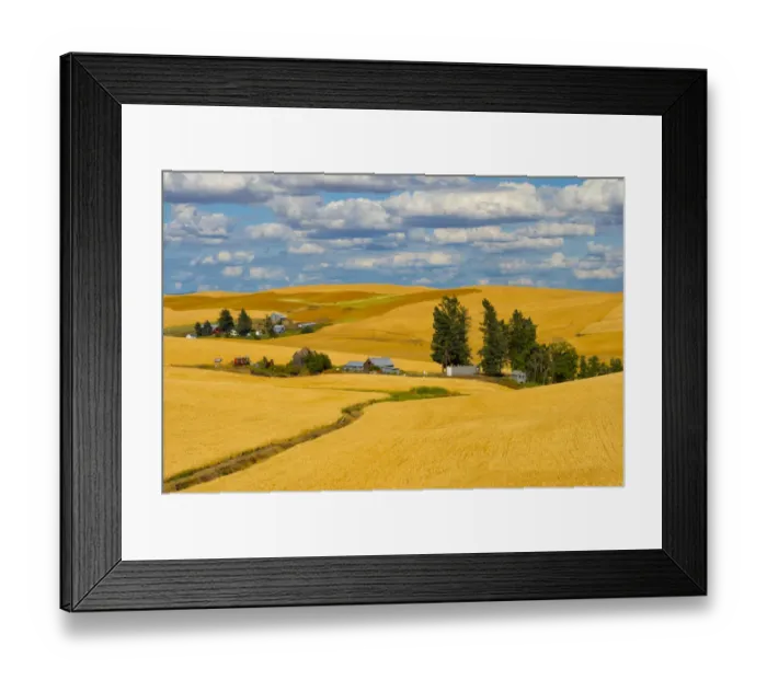 Framed Print : Clouds above farm house on wheat field, Palouse, eastern Washington State, USA Framed Print : Clouds above farm house on wheat field, Palouse, eastern Washington State, USA