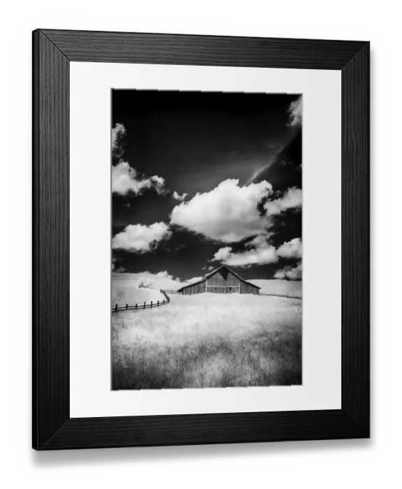 Framed Print : USA, Palouse Country, Washington State, Infrared Palouse fields and barn Framed Print : USA, Palouse Country, Washington State, Infrared Palouse fields and barn