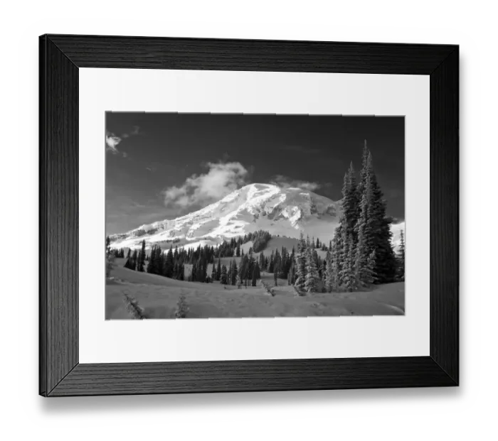 Framed Print : USA, Washington State, Mt. Rainier National Park, Winter on Mount Rainier Framed Print : USA, Washington State, Mt. Rainier National Park, Winter on Mount Rainier
