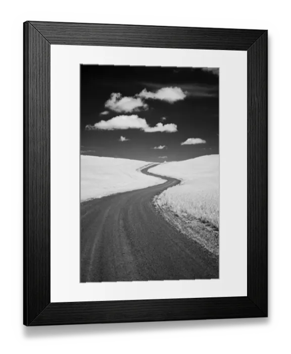 Framed Print : USA, Palouse Country, Washington State, Infrared Palouse fields and backroad Framed Print : USA, Palouse Country, Washington State, Infrared Palouse fields and backroad