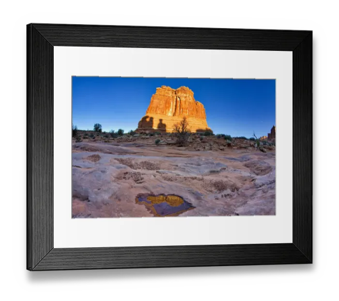 Framed Print : Arches National Park evening light. USA, Utah