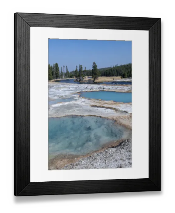 Framed Print : USA, Wyoming, Yellowstone National Park, Biscuit Basin, Black Diamond Pool