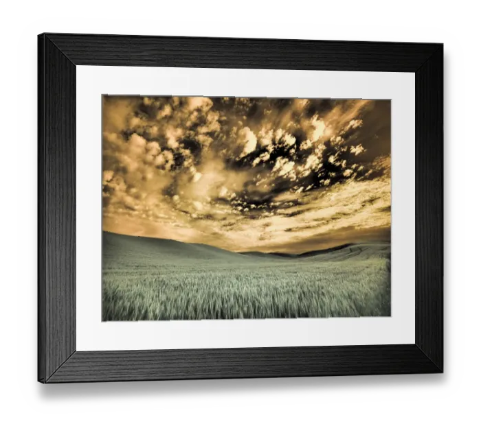 Framed Print : USA, Washington State, Palouse. wheat field and clouds Framed Print : USA, Washington State, Palouse. wheat field and clouds