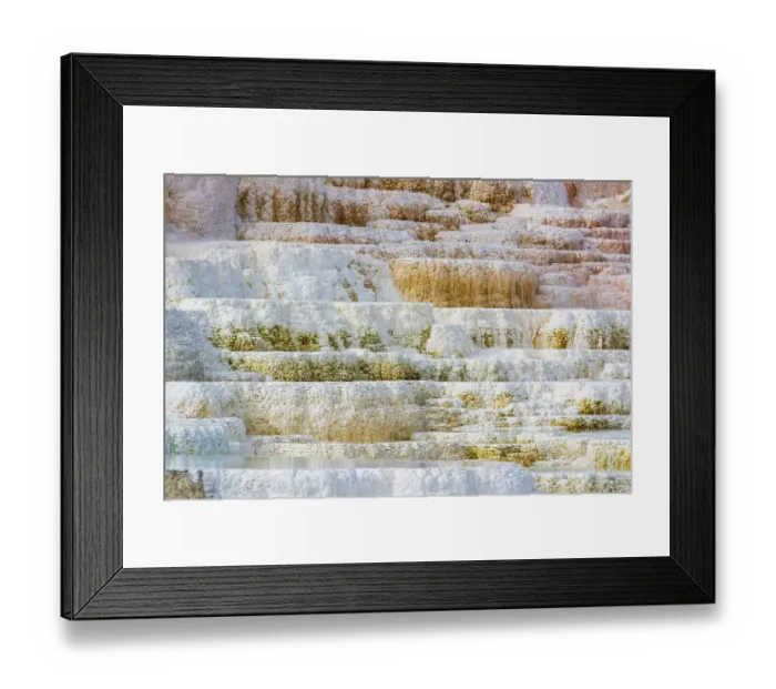 Framed Print : Travertine terraces at Minerva Spring, Mammoth Hot Springs, Yellowstone National Park Framed Print : Travertine terraces at Minerva Spring, Mammoth Hot Springs, Yellowstone National Park