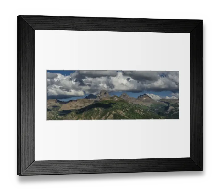 Framed Print : USA, Wyoming. Panoramic of Grand Teton and Teton Range from west side Framed Print : USA, Wyoming. Panoramic of Grand Teton and Teton Range from west side