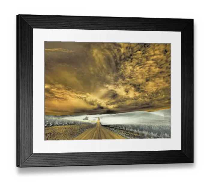 Framed Print : USA, Washington State, Palouse. Backcountry road through wheat field and clouds Framed Print : USA, Washington State, Palouse. Backcountry road through wheat field and clouds