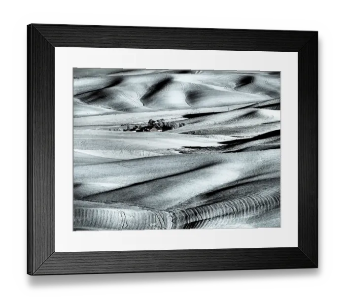 Framed Print : USA, Washington State, Palouse region, Rolling hills at Sunset