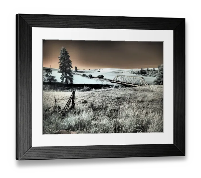 Framed Print : USA, Washington State, Palouse region, Bridge across Palouse river Framed Print : USA, Washington State, Palouse region, Bridge across Palouse river