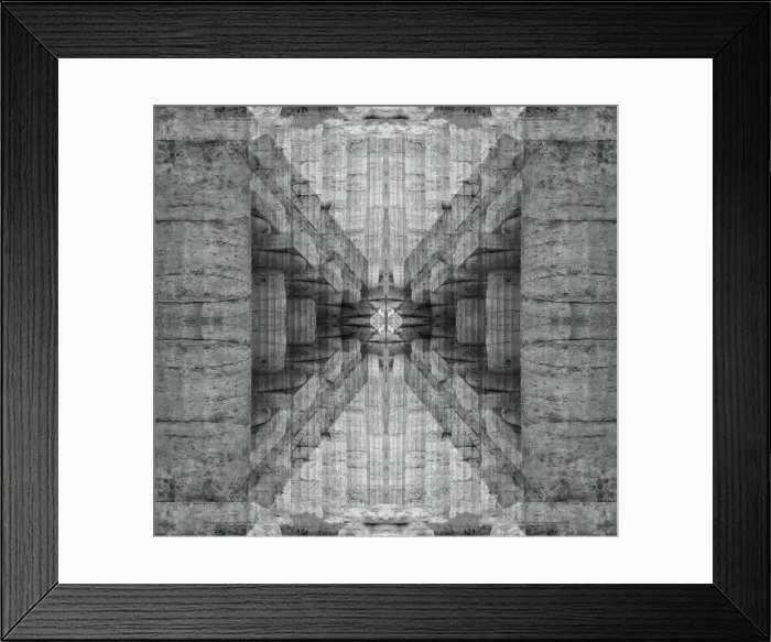 Framed Print : Black and white column abstract Framed Print : Black and white column abstract