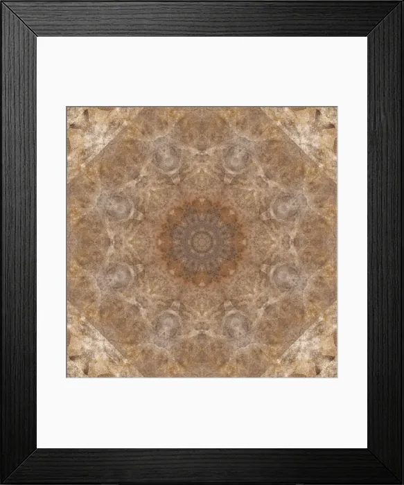 Framed Print : Stone wall kaleidoscope abstract