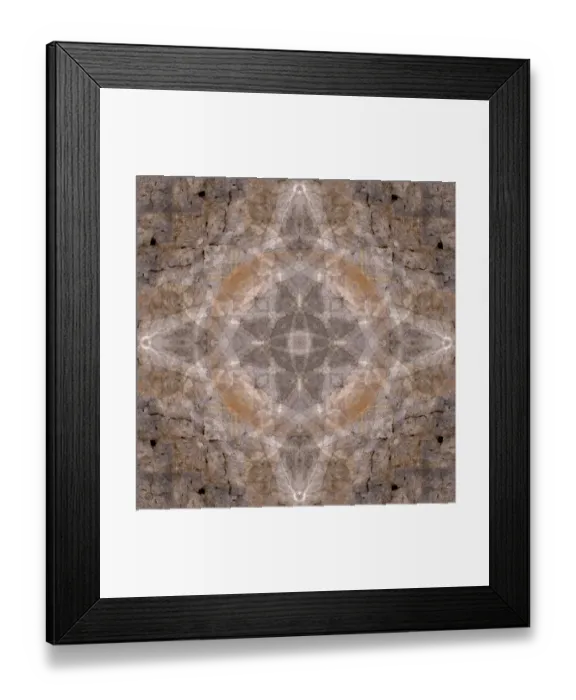 Framed Print : Stone wall kaleidoscope abstract Framed Print : Stone wall kaleidoscope abstract
