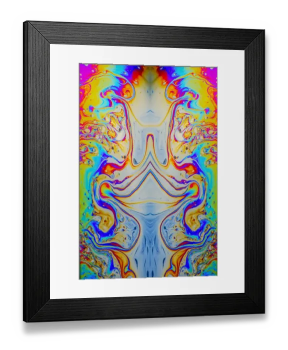 Framed Print : Abstract pattern of refracted light in soap bubble Framed Print : Abstract pattern of refracted light in soap bubble