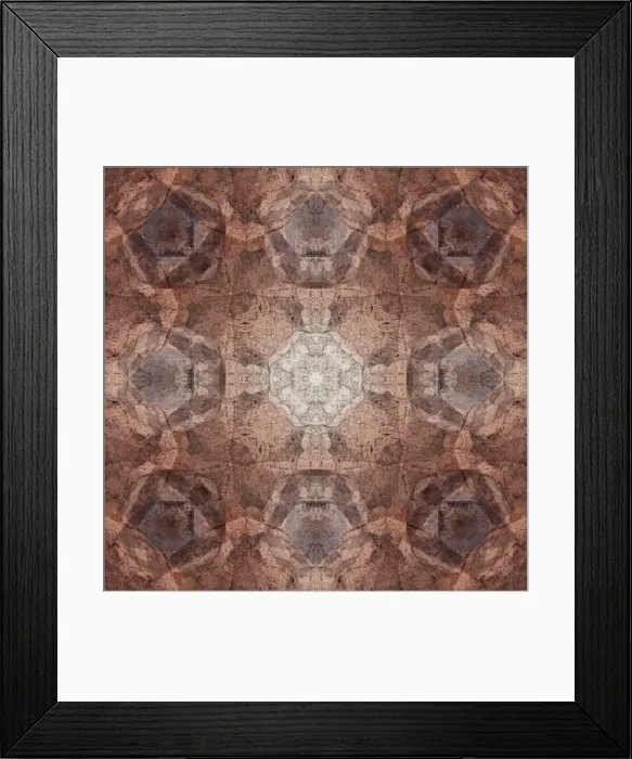 Framed Print : Earth tone kaleidoscope abstract Framed Print : Earth tone kaleidoscope abstract